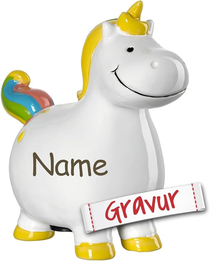 Leonardo Spardose personalisiert mit Namen/Gravur, Kinder Sparschwein ...