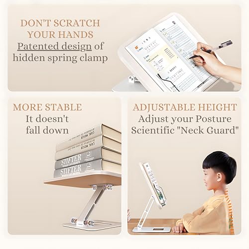 Image of Sunchhaya New Book Stand for Reading, Writing, Painting and Used As Laptop Stand for Desk, Multi-Functioal Book Reading Stand Adjustable Height-Angle (YD-16)