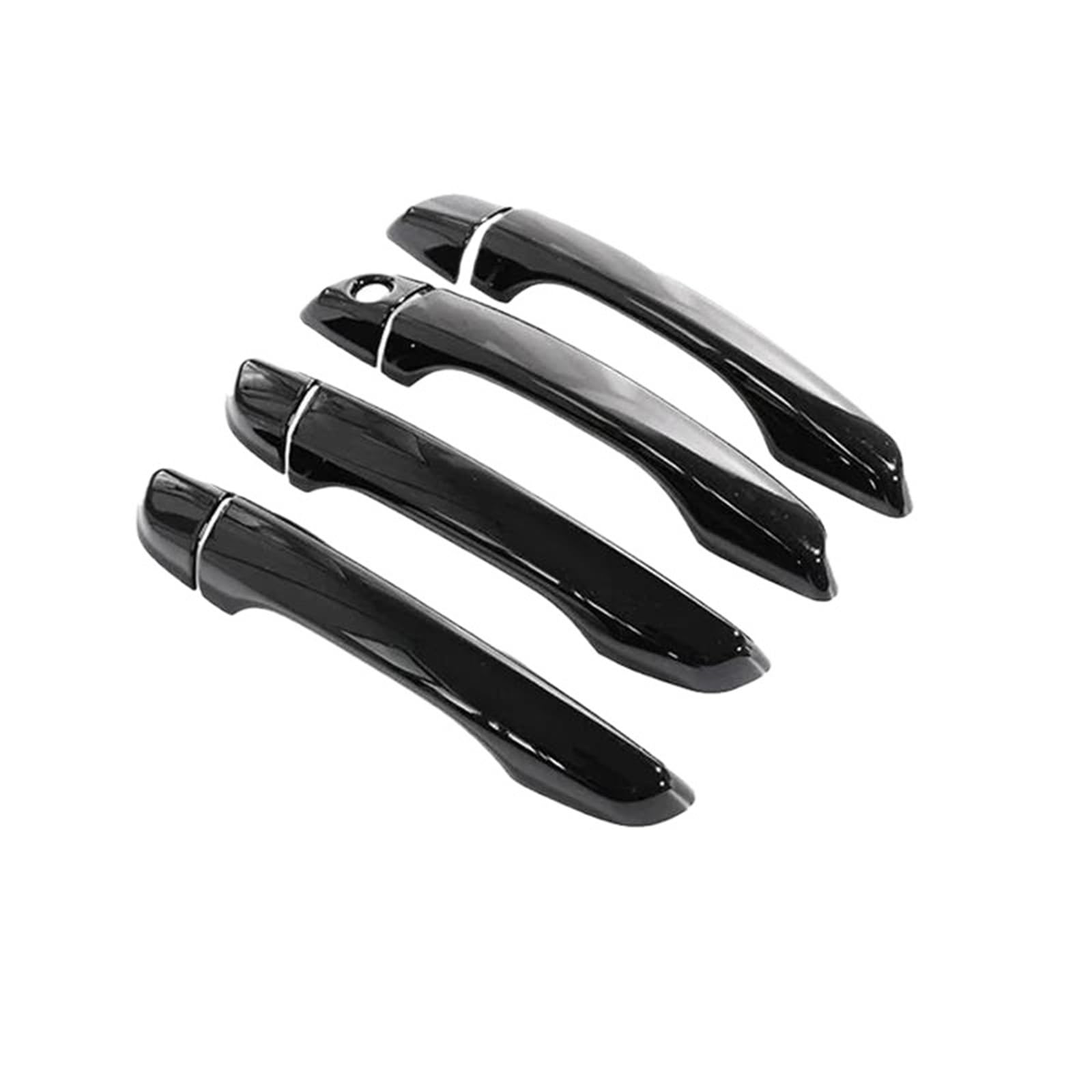 ZHQDRCY Door Open Handles for Peugeot 2008 for MK2 P24 2020-2023 LHD Car Door Handle Cover Trim(Metallic Blcak)