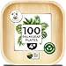 Palm Leaf Plates 4 Inch Bamboo Plate Disposable 100 Pack Small Dessert and Appetizer Square Party Plates Biodegradable Compostable Cocktail Better Than Paper Plate By KoalaLove 1