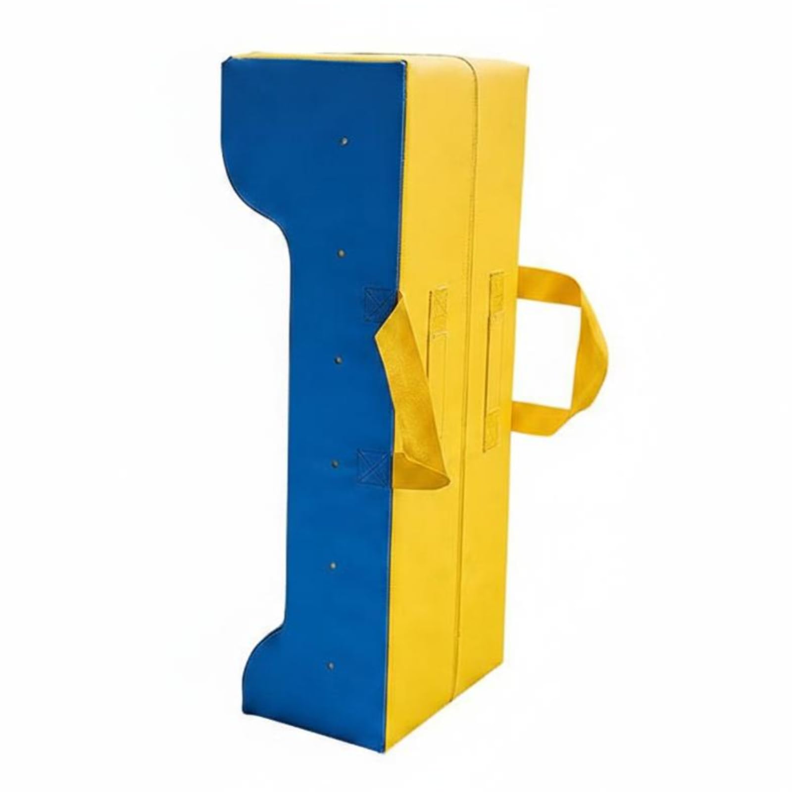 Bouclier Impact Incliné Forme Courbée Pad Plaquage Rugby Mousse Épaisse Pad D'entraînement Rugby, Bleu Et Jaune, Jeune 60 40 23