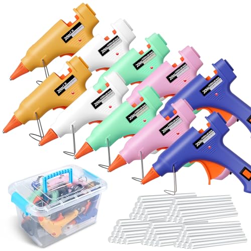 10 Pack Mini Hot Glue Gun with 50 Glue Sticks,