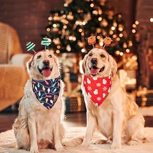   ADOGGYGO-Christmas-Dog-Bandana-Snowman-Xmas-Dog-Scarf-Premium-Durable-Fabric-Dog-Christmas-Bandanas-for-Large-and-Extra-Large-Dogs-Pets-X-Large-Christmas-1