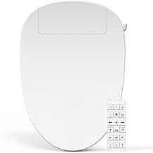 Bidet Toilet Seat Elongated, Unlimited Warm Water, Heated Toilet Seat, Warm Air Dryer, Rear and Front Washing, Soft Closed Toilet Lid, Night Light, Requires Outlet,white