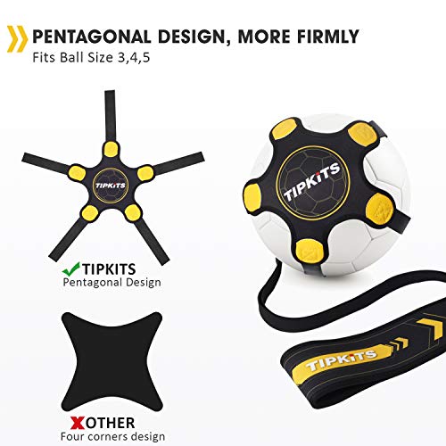 Tipkits Soccer Training Equipment For Kids Adults, Solo Soccer Trainer Belt, With Upgraded Leather Fixation #TOP3