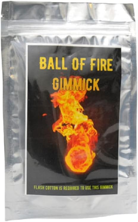 MilesMagic Magician's Ball of Fire Gimmick Fireball Gun Magic Trick (Flash Paper or Cotton Required)
