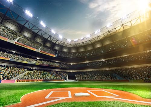 DULUDA 7x5 FT Baseball Sports Backdrop Baseball Photo Photography Backdrop Field Backdrop for Party Supplies Banner Home Decor Birthday Portrait Photo Booth Studio Prop