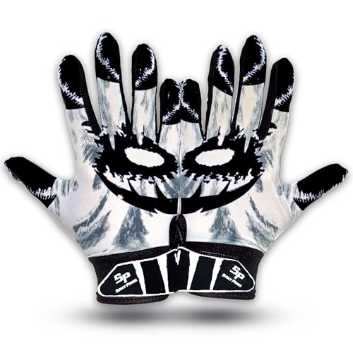 Shadows Football Gloves - Shadow Strike - Youth Football Gloves - (Black, Youth Medium)