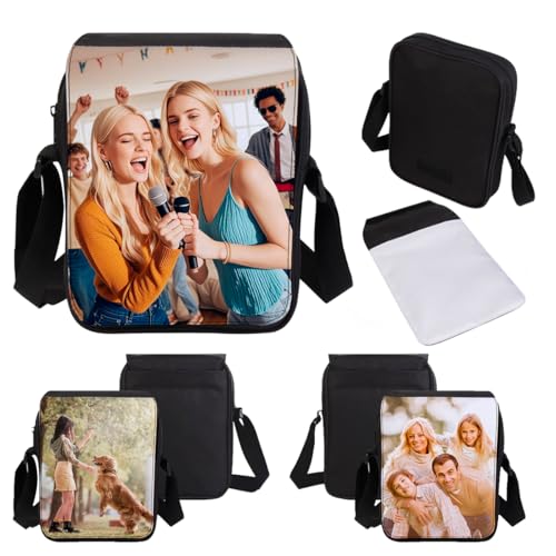 2 Pcs Sublimation Bags Blanks,DIY Crossbody Shoulder Bag with Adjustable Strap,Personalized Sublimation Purse for Father's Day,Birthday Gifts & Travel