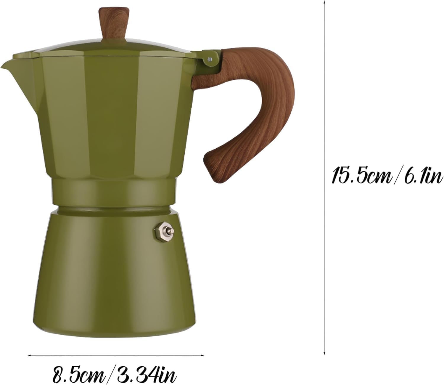 Cafetera espresso para estufa de gas o eléctrica, percolador manual de café cubano para capuchino o latte