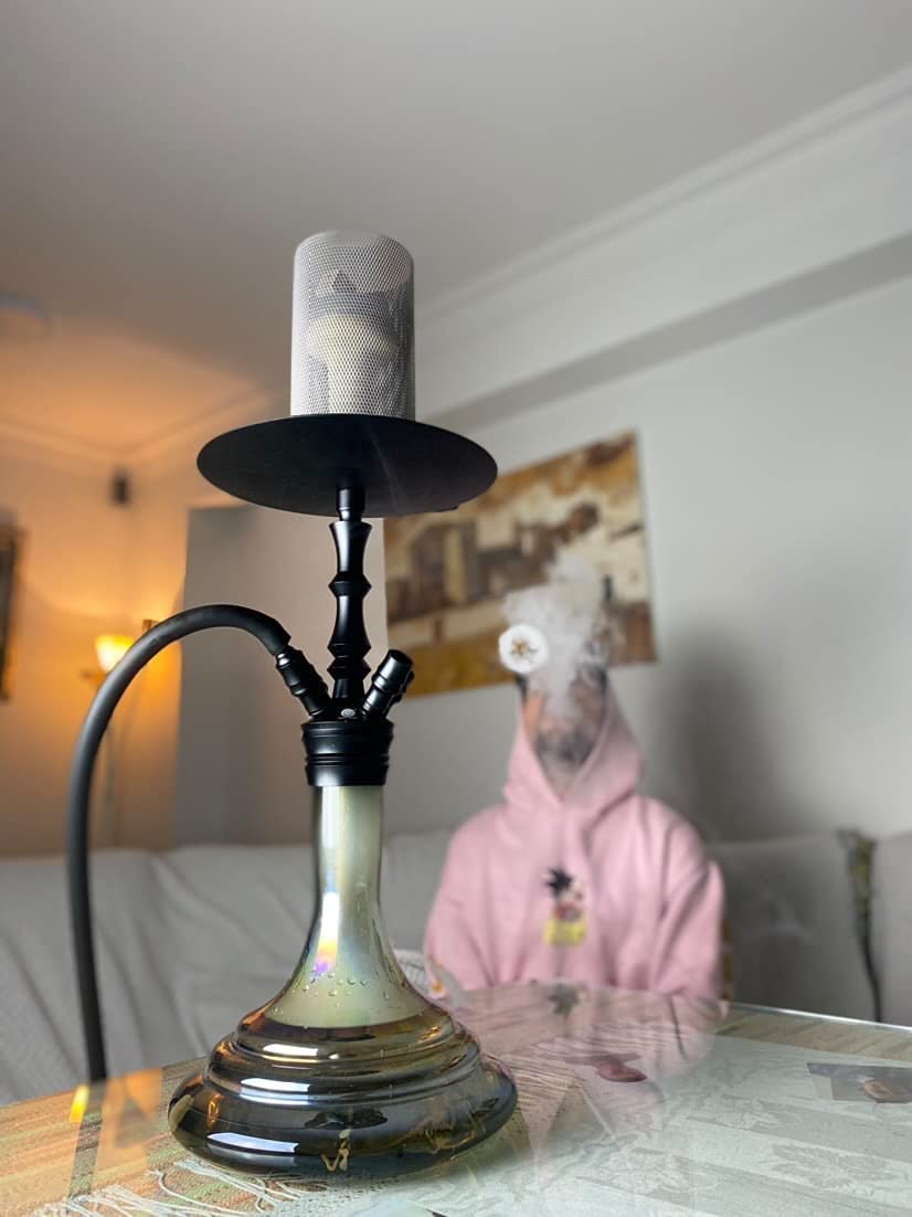 Shisha Set Trilogy Modern Glass Hookah with 4 Hose Adapters Detachable