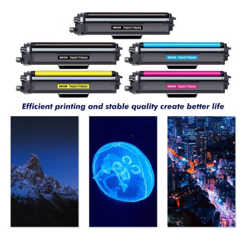 TN247 TN-243CMYK TN-247 TN243CMYK: voor toner Brother MFC L3750CDW MFC-L3750CDW DCP-L3550CDW MFC-L3770CDW HL-L3210CW HL-L3230CDW MFC-L3710CW MFC-L3730CDN TN243 - zwart cyaan geel magenta - Image 3