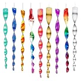 Bangbobi 9 Pezzi Spirale Riflettente del Vento, Campanello a Vento Contro Piccioni e Repellente per Rondini, Repellente per Picchi, Repellente per Uccelli per Fattoria, frutteto e Giardino - 9 Colori