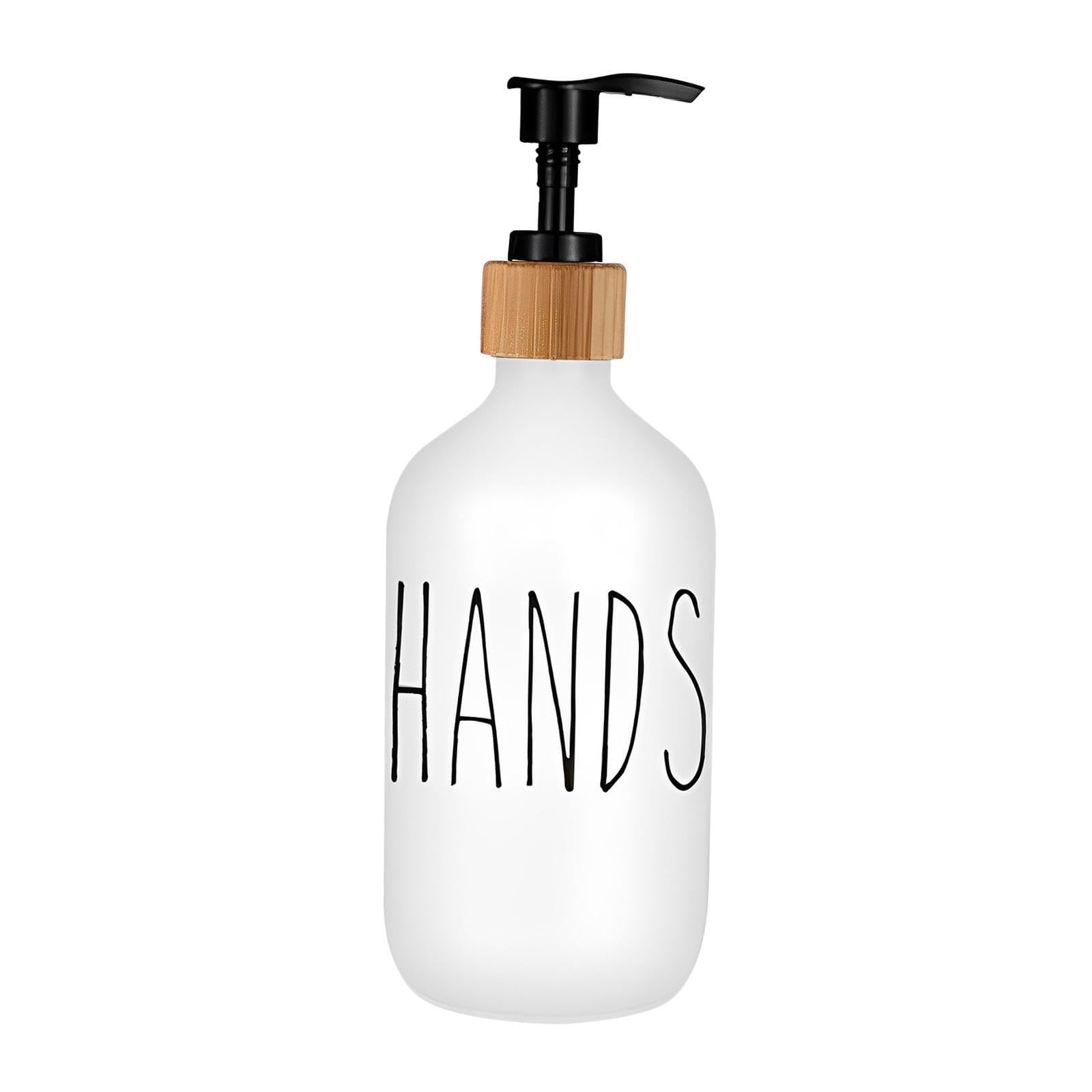 PIXZCSA Practical Soap Lotion Dispenser Waterproof Aesthetically Pleasing 500ml Pump Bottles Refillable Bottle Bathroom Pump Bottles For Liquids Empty, White Hands, 7x21.6cm