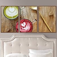 3 Piece Framed Canvas Wall Art Coffee in The Mornings Canvas Prints Home Artwork Decoration for Living Room,Bedroom - 16