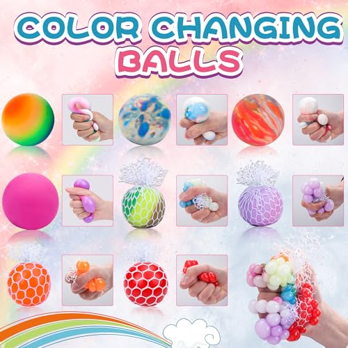 Image of 36 Pack Stress Balls, Squishy Balls, Squishy Fidget Stress Relief | Squeeze Ball for Adults Stress Relieve, Prize Box for Friends, Party Favors