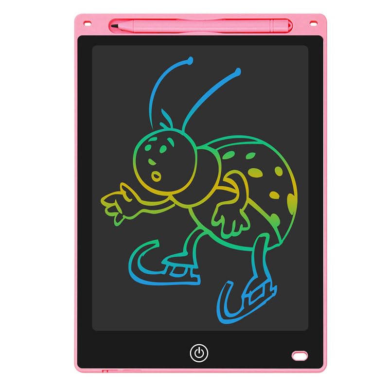 Re-Writable LCD Writing Pad with Multicolor Writing for Drawing, Playing, Handwriting Gifts for Kids & Adults, 3+ Age (8.5", Pink) | Writing Tablet-image-5