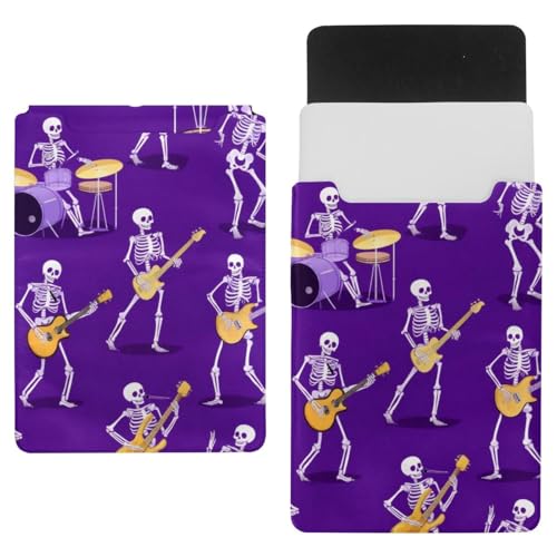 Funda para portátil de 35 x 25.9 cm esqueleto de guitarra evita arañazos y golpes