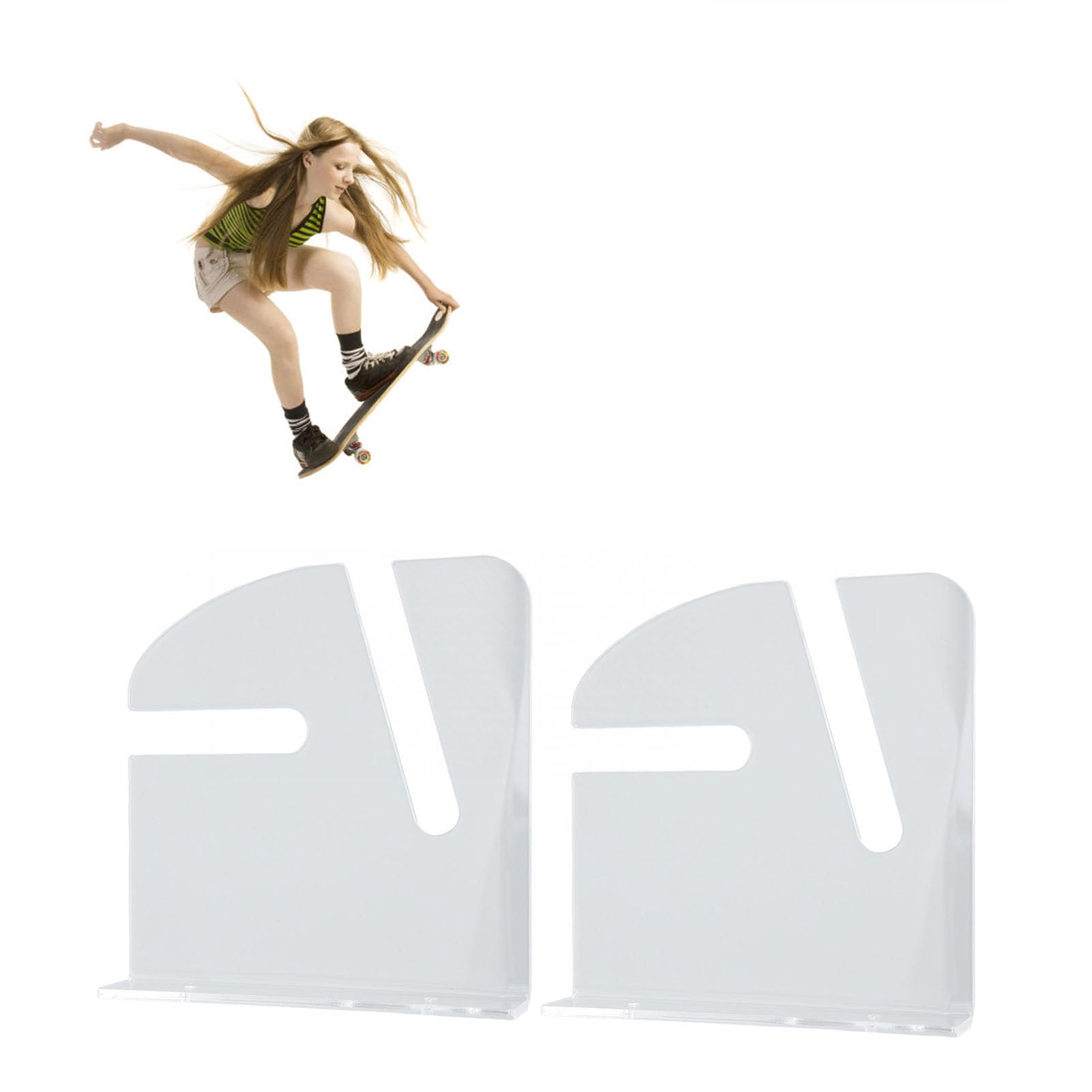Rebanky 2Pcs Skateboard Mural Hanger for Skateboard Deck Display and Storage Rebanky 2Pcs Skateboard Mural Hanger for Skateboard Deck Display and Storage