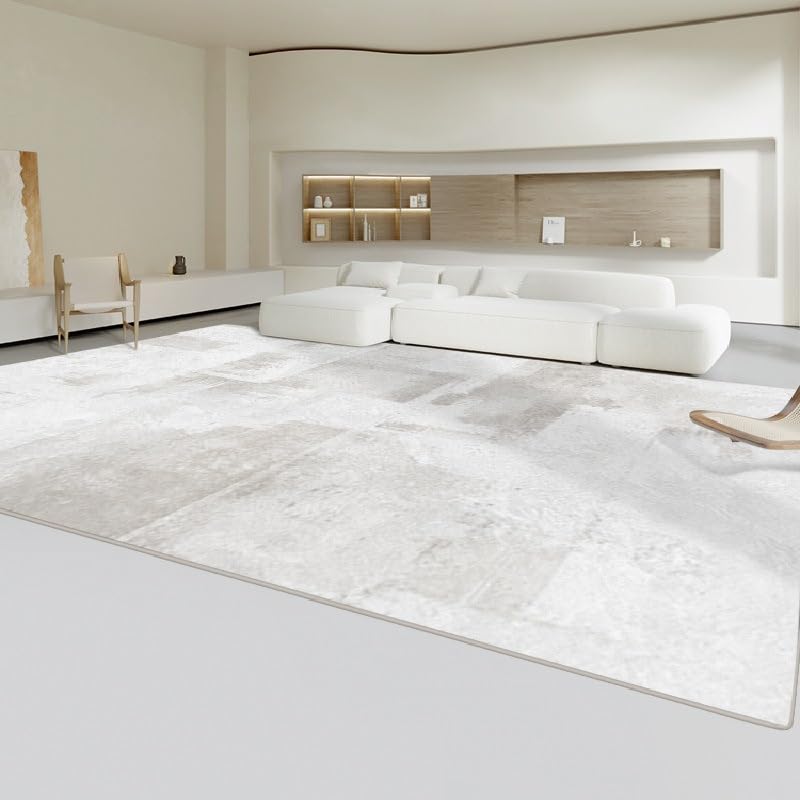 Tapis gris moderne 100x160 anti-glisse et facile a nettoyer pour eviter les taches