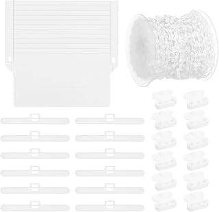 uxcell 1 Set Vertical Blind Bottom Weights Accessories Repair Kit with 10M Chain and Connector for Windows Blinds Replacement