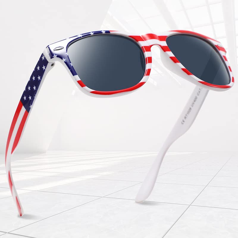 Soochat 4th of july Sunglasses American Flag Sunglasses Patriotic Holiday glasses Eyewear for Independence Day Party Decorations Prop2