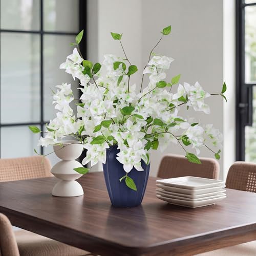 Image of Decor & More 2 PCS Artificial Flowers Bunch - Realistic Silk Bougainvillea Long Stem Artificial Flower Bunch Without Pot | Artificial Flower for Decoration | (Without Pot)