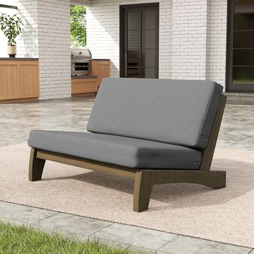 Image of Pia Ricoo 4 Piece Patio Furniture Sets, Outdoor Furniture with 2 Chairs & Coffee Table, Patio Conversation Set for Backyard, Deck, Lawn, Gray