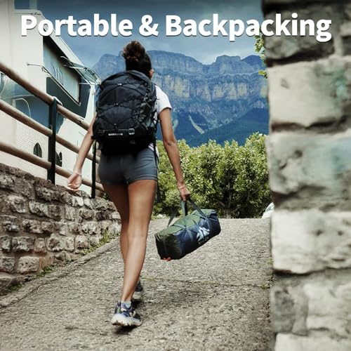 Night Cat Backpacking Tents 2 Persons Fast Setup Hiking Camp Tent with Aluminium Pole Double Layers Two Doors Waterproof Lightweight Compact 7x4.4ft image 2