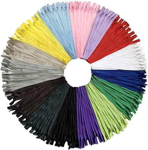 Invisible Zippers, DOITEM 30pcs 24 Inch Invisible Multicolor Nylon Coil