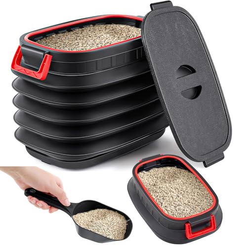 Contenedor portátil para arena de gato con pala y ruedas miniatura 1