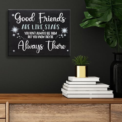 JennyGems-Good-Friends-Are-Like-Stars-Wooden-Sign-for-Wall-Hanging-6-by-8-inches-Black-Friend-Gifts-Made-in-USA JennyGems Good Friends Are Like Stars Wooden Sign for Wall Hanging 6 by 8 inches Black Friend Gifts Made in USA