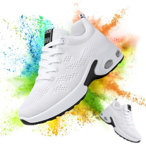 Image of Padgene Womens Sneakers Air Cushion Running Shoes Lightweight Tennis Walking Shoes Mesh Breathable Gym Work Fashion Sneakers Athletic Comfortable Casual