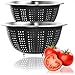 COM-FOUR® 2x scolapasta da cucina in acciaio inox - classico scolapasta con rivestimento esterno - scolapasta rotondo per alimenti - accessori da cucina in metallo antracite (02 pezzi - antracite)