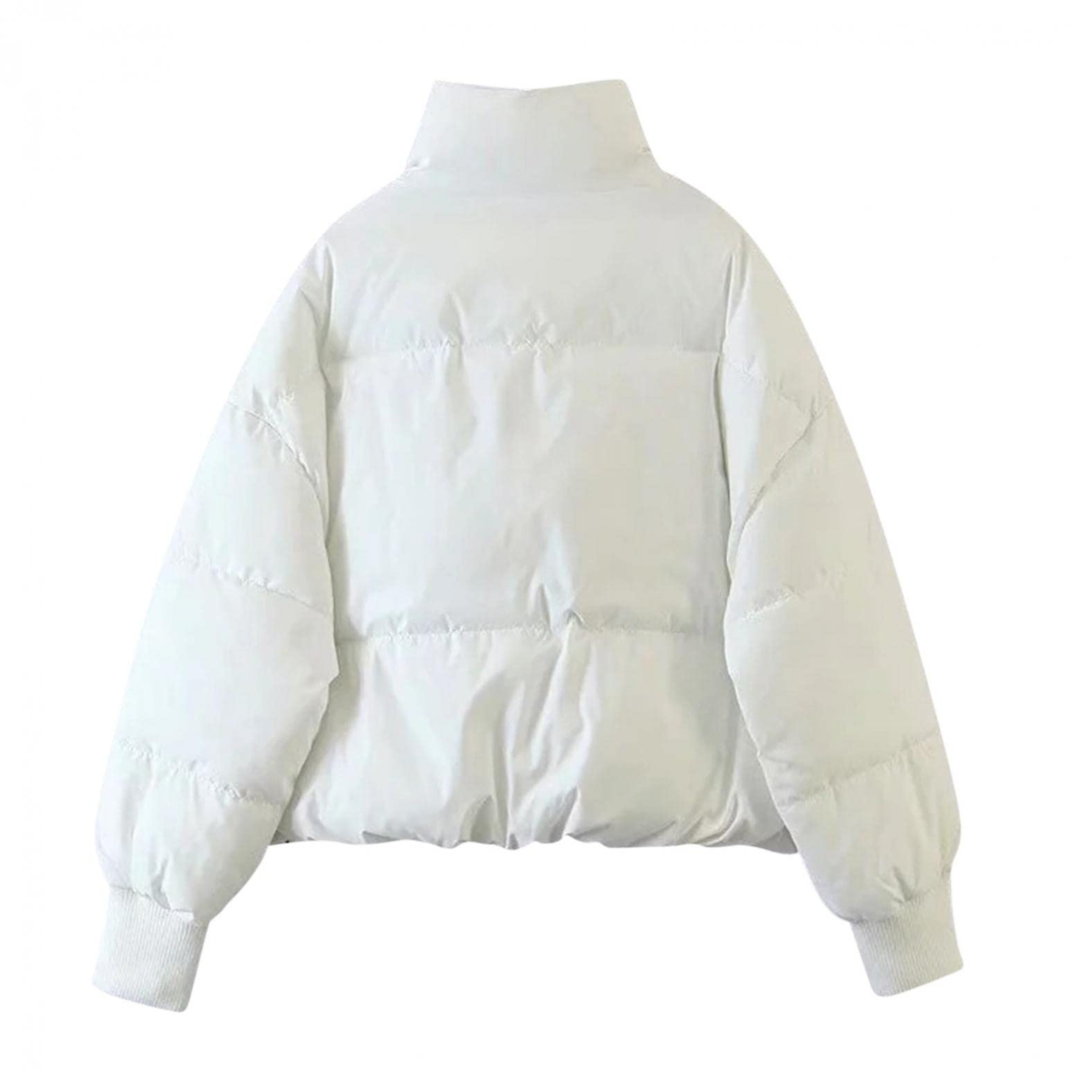 Piumino da donna, leggero, invernale, caldo, con chiusura lampo, per il tempo libero, traspirante, antivento, giacca trapuntata, giacca softshell, beige., XS