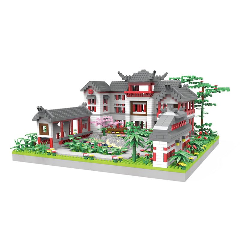 KeKeDuo Traumgarten Bausteine Bausatz, 2685 Klemmbausteine Modular Chinesische Architektur Modellbausatz, Micro Bricks Konstruktionsspielzeug Nicht Kompatibel mit Großen Marken