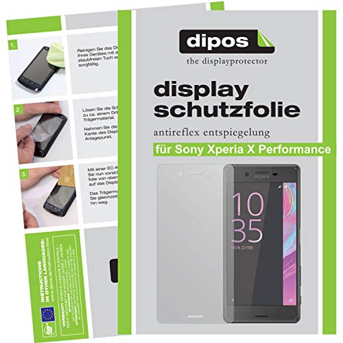 dipos I 6X Protector de Pantalla Mate Compatible con Sony Xperia X Performance pelicula Protectora
