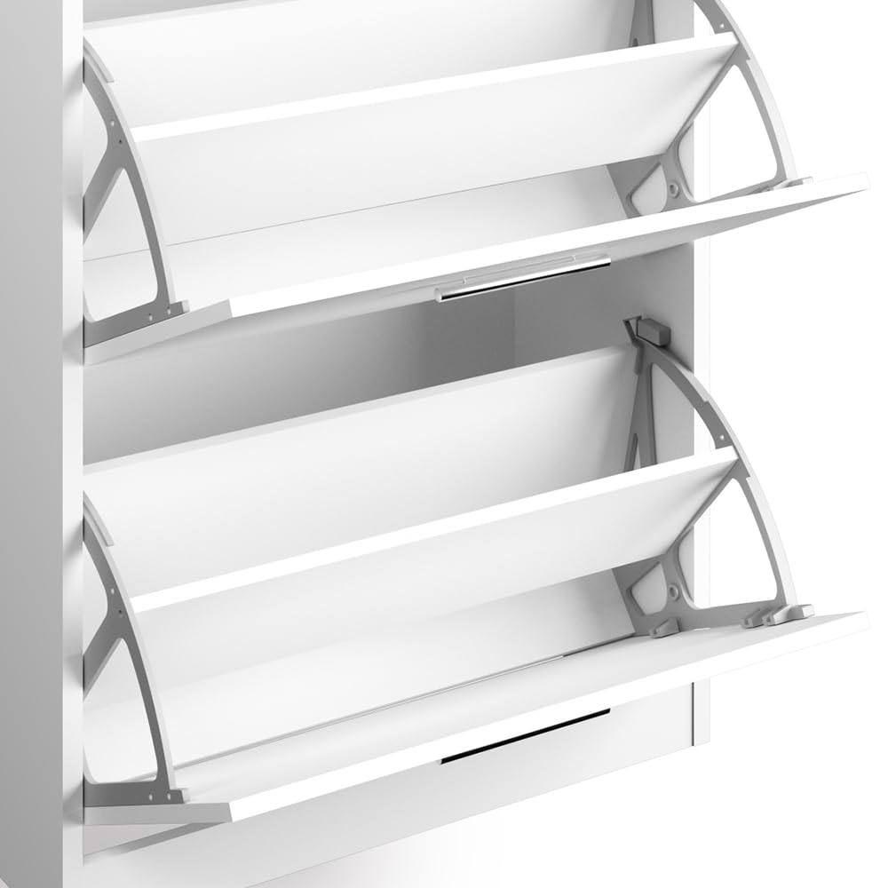 Vicco Schoenenkast Gizmo, Wit Hoogglans/Wit, 59 x 72.5 cm 2 compartimenten