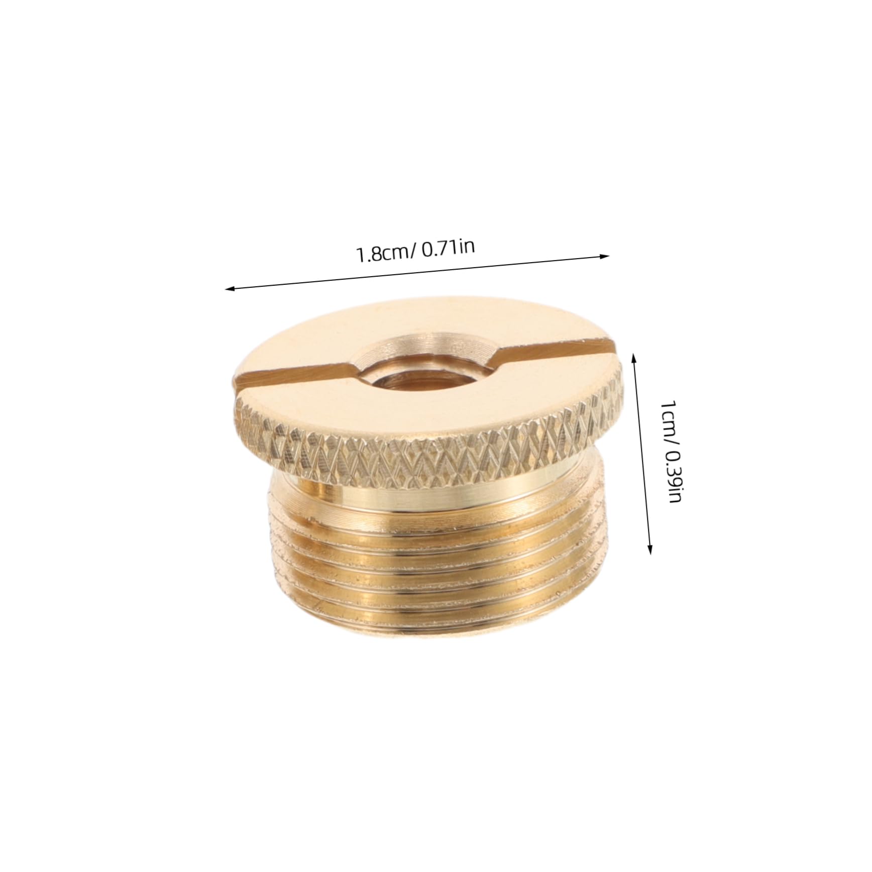 ibasenice 2pcs Microphone Adapter for Stand Mount Screw Brass Microphone Stand Mount Mic Stand Screw Adapter Golden