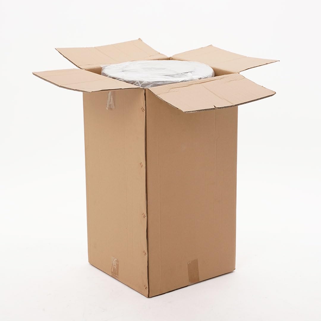 Danieli Store - Cubo de Basura 52L para Exteriores en Acero Ø38,5x71,7 cm - Cubo Basura con Tapa Basculante - Papelera con Goma Antideslizante en la Base