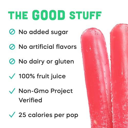 GOODPOP - Watermelon Ice Pops - Fruit Juice, No Artificial Dyes or Flavors, No Added Sugar, 6 Count - Thumbnail 4