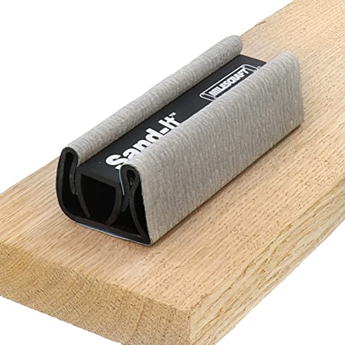 Milescraft 1622 – Sand-It Multi-Surface Sanding Block. Sand Flat, Concave, Convex & Round Surfaces or Fit into Tight Spaces. Accepts any ¼ Sheet of Sand Paper. 150 Grit Sand Paper Included - Image 3