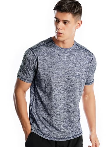 Image of Dry Fit Athletic Shirts for Men Short /Long Sleeve Workout Shirt