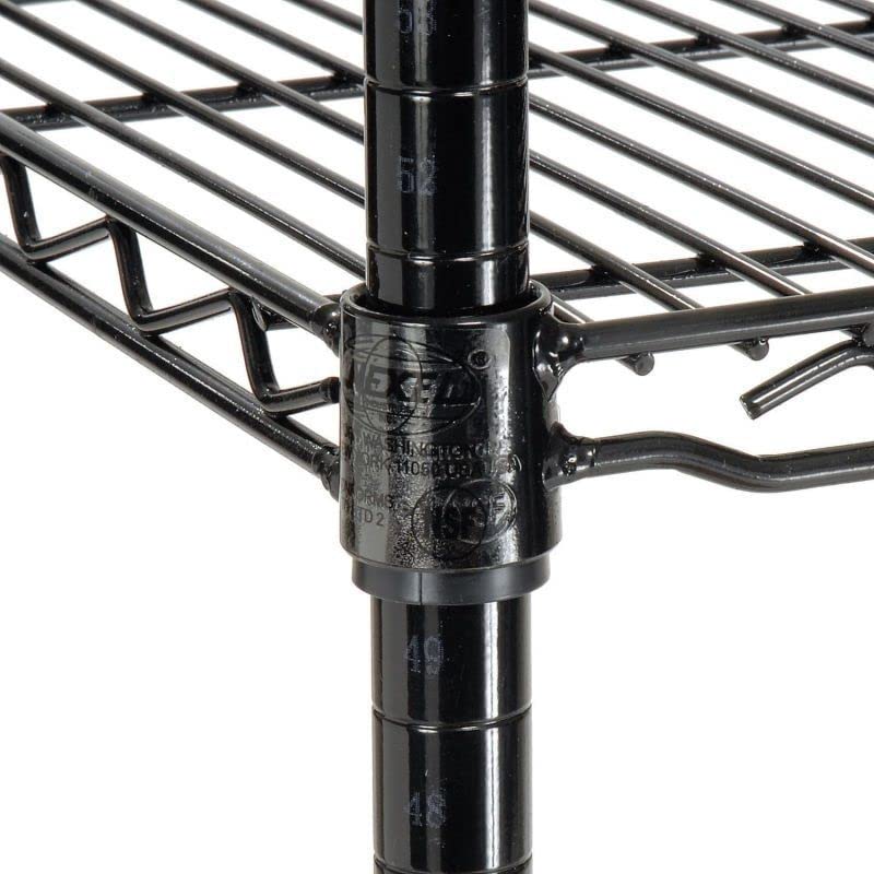 Nexel Adjustable Wire Shelving Unit, 4 Tier, NSF Listed Commercial Storage Rack, 14