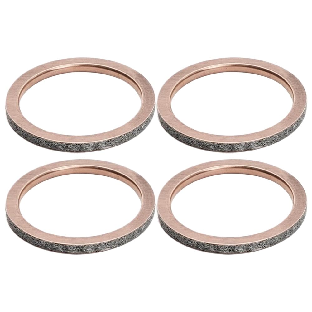 4 Stück Metallkrümmerdichtung Kompatibel Mit Yamaha FZ-07 15-17 MT-07 18-22 XSR700 18-21 2023 XTZ07 Tenere 700 21-23 YZF-R7 22-23