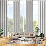 Qiseca Extra Long Curtains High Ceiling Drapes 12Ft for Living Room, Tall Windows Custom Made 2 Story Blackout Curtains for High Living Room Bedroom Loft Theater W52xL144 Inches Long 1 Panel, White