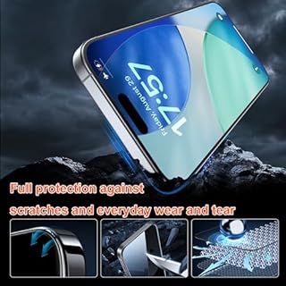 OneFish Screen Protector Privacy Compatible with iPhone 17 Pro Max 2 Pack 4 Way 360ｰ Anti-Spy Tempered Glass, 9H Hardness, 3D Curved Edges, Case-Friendly & Easy Installation