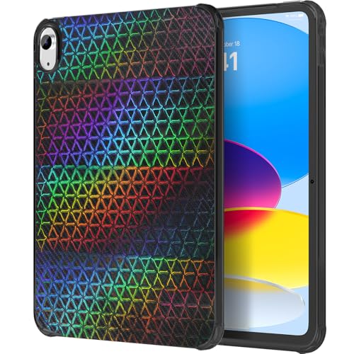MoKo Hülle Kompatibel mit iPad 10th Generation 2022, iPad 10,9 Zoll, Kratzfest Schutzhülle Dünne Hülle Cover mit Stoßfester Schlagfestigkeit Tablet Cover, Dazzle Geometrisch
