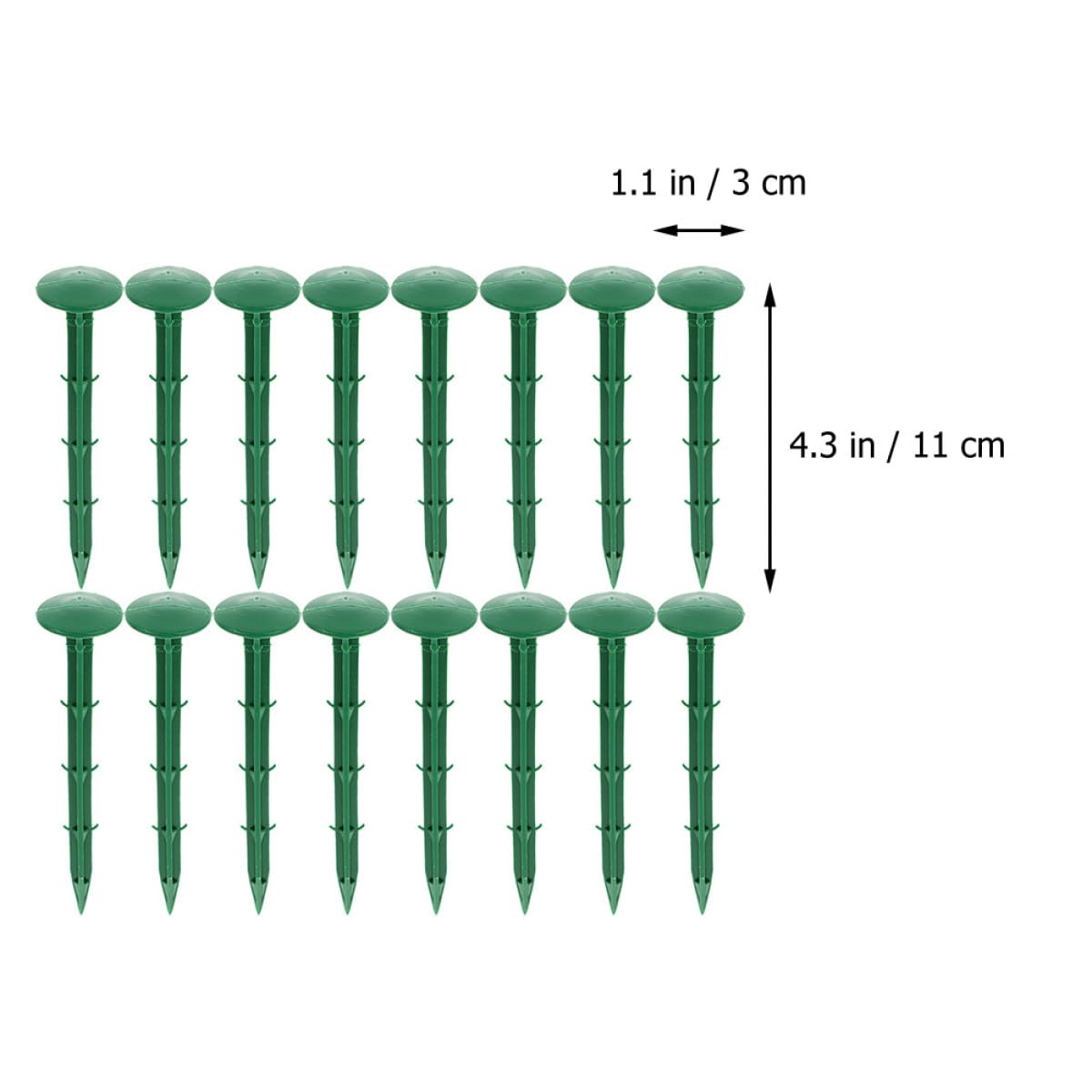 Healifty Piquets de Jardin en Plastique Vert Grosse Résistance et Durabilité 150 pour Fixation de Toile de Jardin et Filet D'ombrage, Usage Extérieur