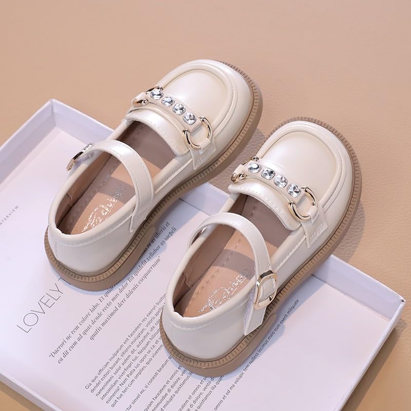 ChayChax Toddler Little/Big Girls Mary Jane Dress Shoes Comfortable Princess Ballet Flats Slip-on School Wedding Party Shoes4